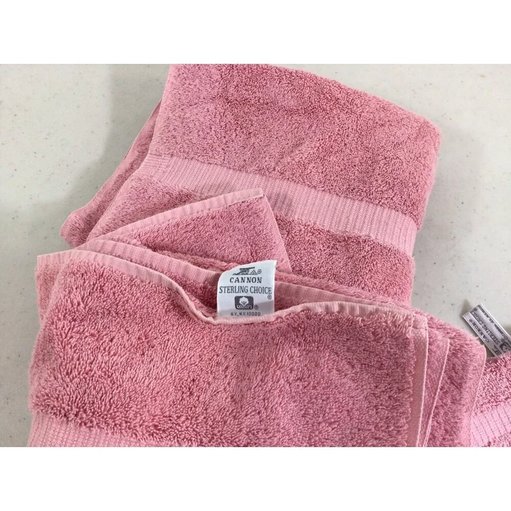 Vintage Cannon Pink Towel Set of Three